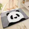 Badmatta barn panda, grå med svartvit panda, mjuk och säker i badrummet.