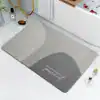 Badrumsmatta Diatomit Bågar i grått med motiv, modern design för badrum.