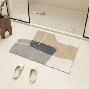 Badrumsmatta Diatomit Beige Grå