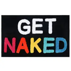 Badrumsmatta Get Naked Svart