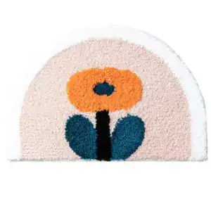 Badrumsmatta Halvmåne Blomkonst