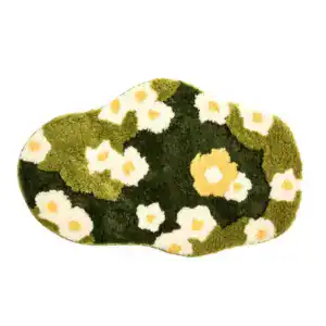 Badrumsmatta Mossa Blommor