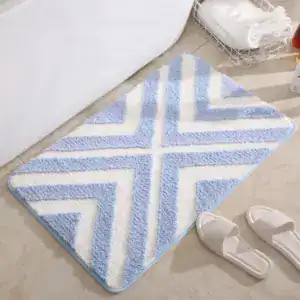 Badrumsmatta Sicksack Blå
