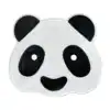 Duschmatta barn panda, vit och svart, mjuk och säker i badrummet.