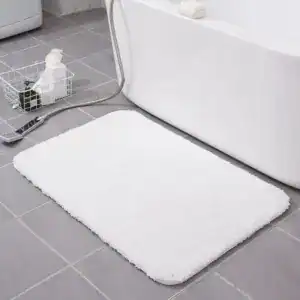Fluffig Badrumsmatta Vit