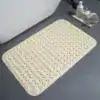 Halkmatta Dusch Beige, antiskridande badmatta med prickig yta, beige färg.