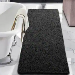 Lång Badrumsmatta Svart 120 cm