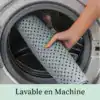 Liten grå halkmatta för dusch, vattentät och tvättbar i tvättmaskin.