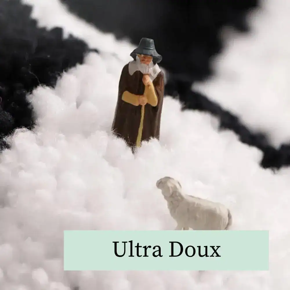 Schackrutig badrumsmatta svart, Ultra Doux, mjuk och mjuk med figur och får.