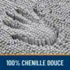 Badrumsmatta Chenille Grå, mjuk och mjuk textil med 100% chenille.