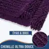 Lila badrumsmatta i chenille, tjock och mjuk, ultra mjuk yta för badrummet.