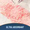 Badrumsmatta Love Rosa, ultra absorberande, rosa och vit, vattenflöde.
