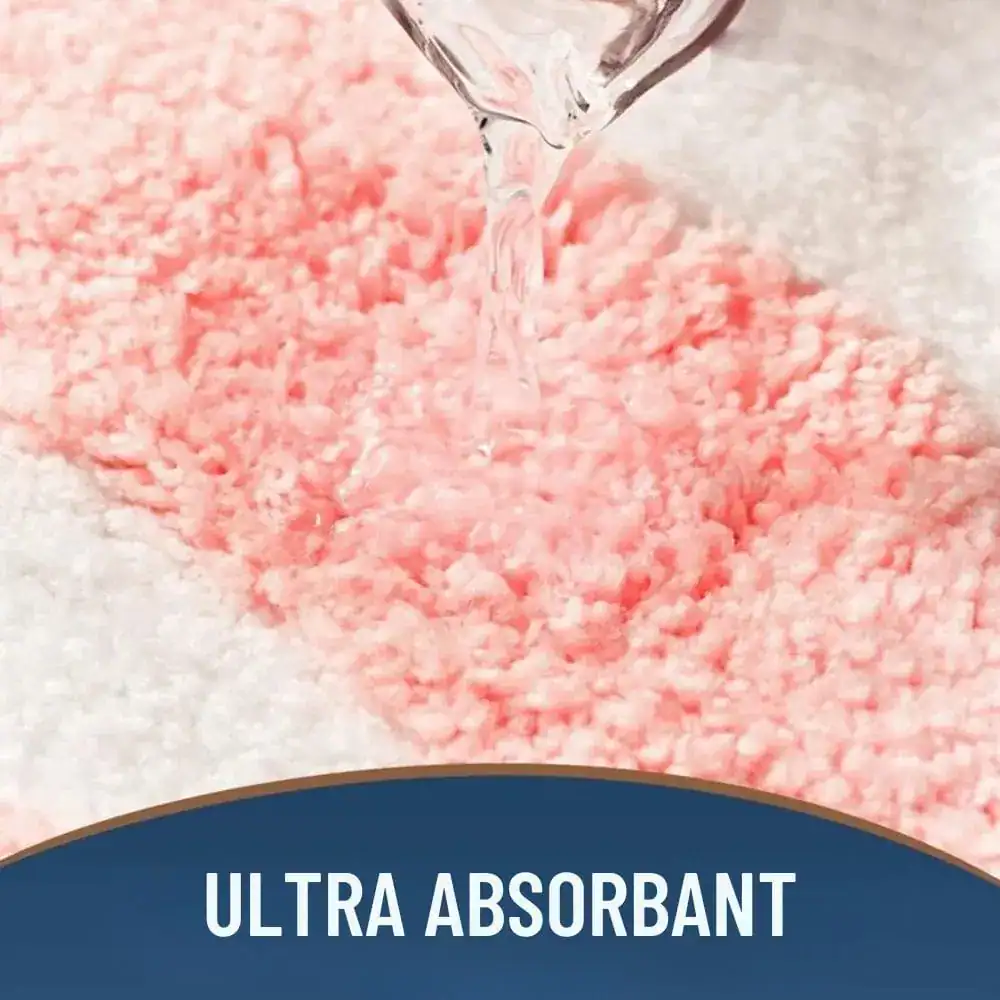Badrumsmatta Love Rosa, ultra absorberande, rosa och vit, vattenflöde.