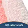 Badrumsmatta Love Rosa med antidérapant bas och rosa färg.