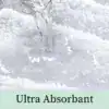 Vit badrumsmatta med vågrelief, ultra absorberande för att ta upp vatten snabbt och effektivt.